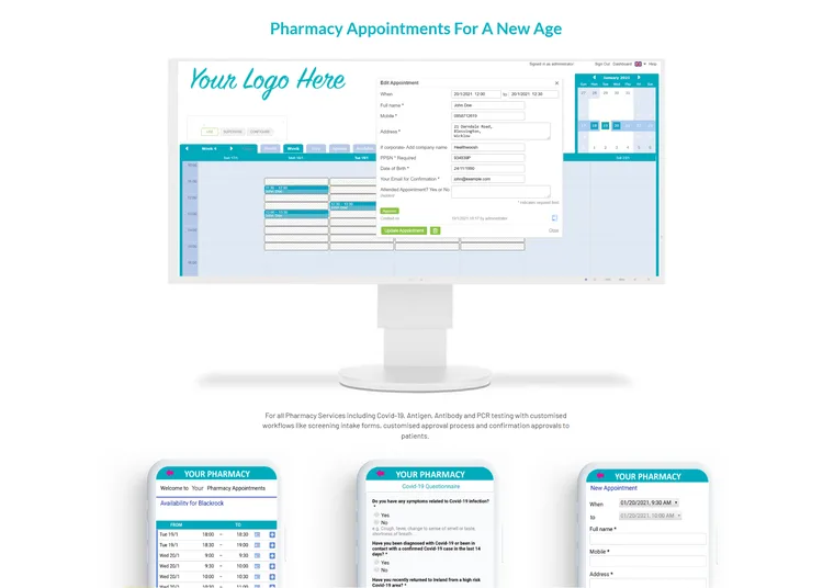Pharmacy Appointments — booking and scheduling software