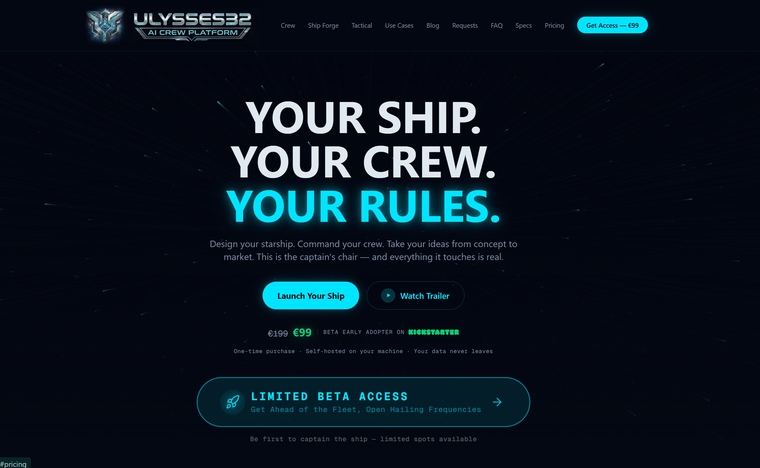 Ulysses32 — AI Agent Platform homepage